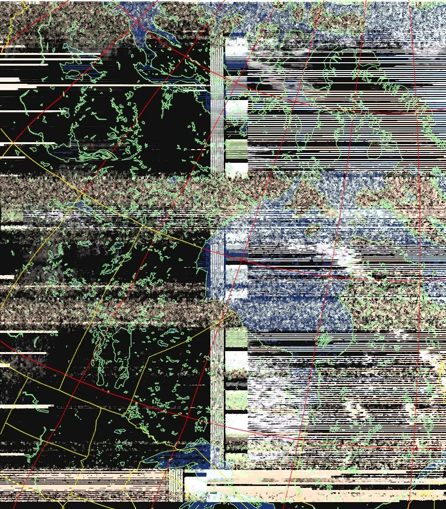 NOAA 15 satellite image, processed with HVCT preset