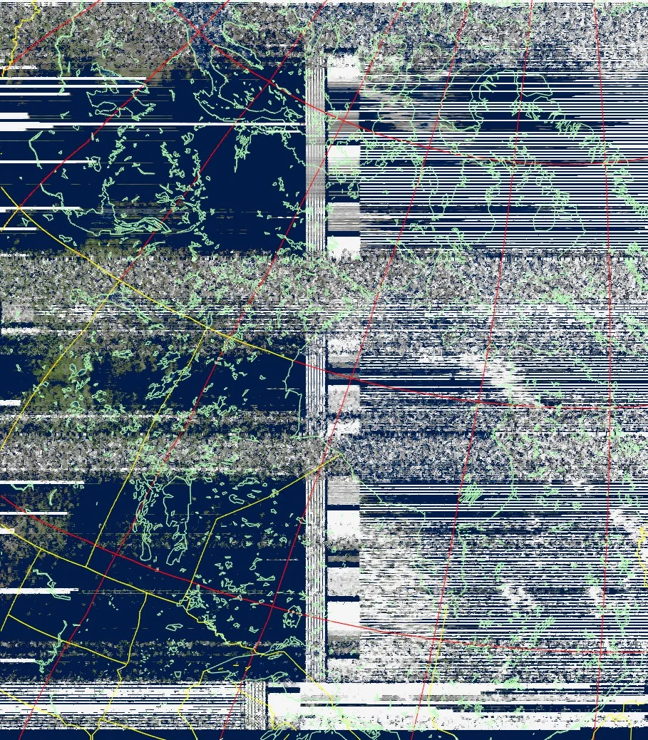 NOAA 15 satellite image, processed with MSA preset
