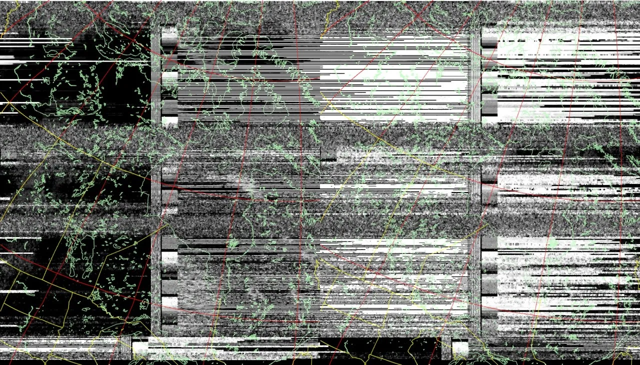 NOAA 15 satellite image, processed with Normal preset