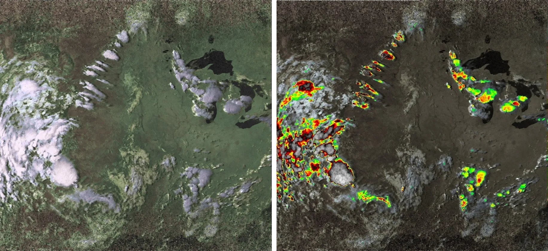 Unknown region - NOAA 19 image - Normal and Weather via WXtoIMG
